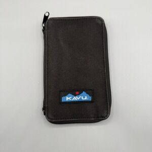 Kavu Go Time Black Zip Around Bi Fold Wallet-No Strap!